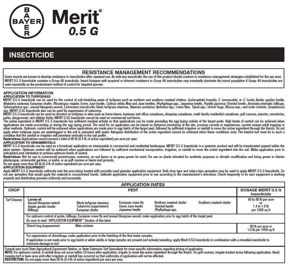Generic Merit 75 WSP close-up of the active ingredient label for accuracy.