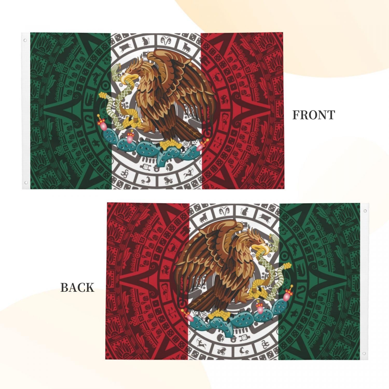 Generic Mexican Flag with fade-resistant colors for long-lasting outdoor visibility