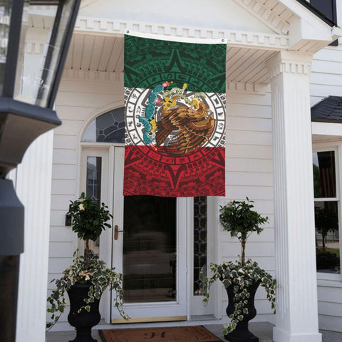 Generic Mexican Flag suitable for indoor/outdoor decor; flag stand not included