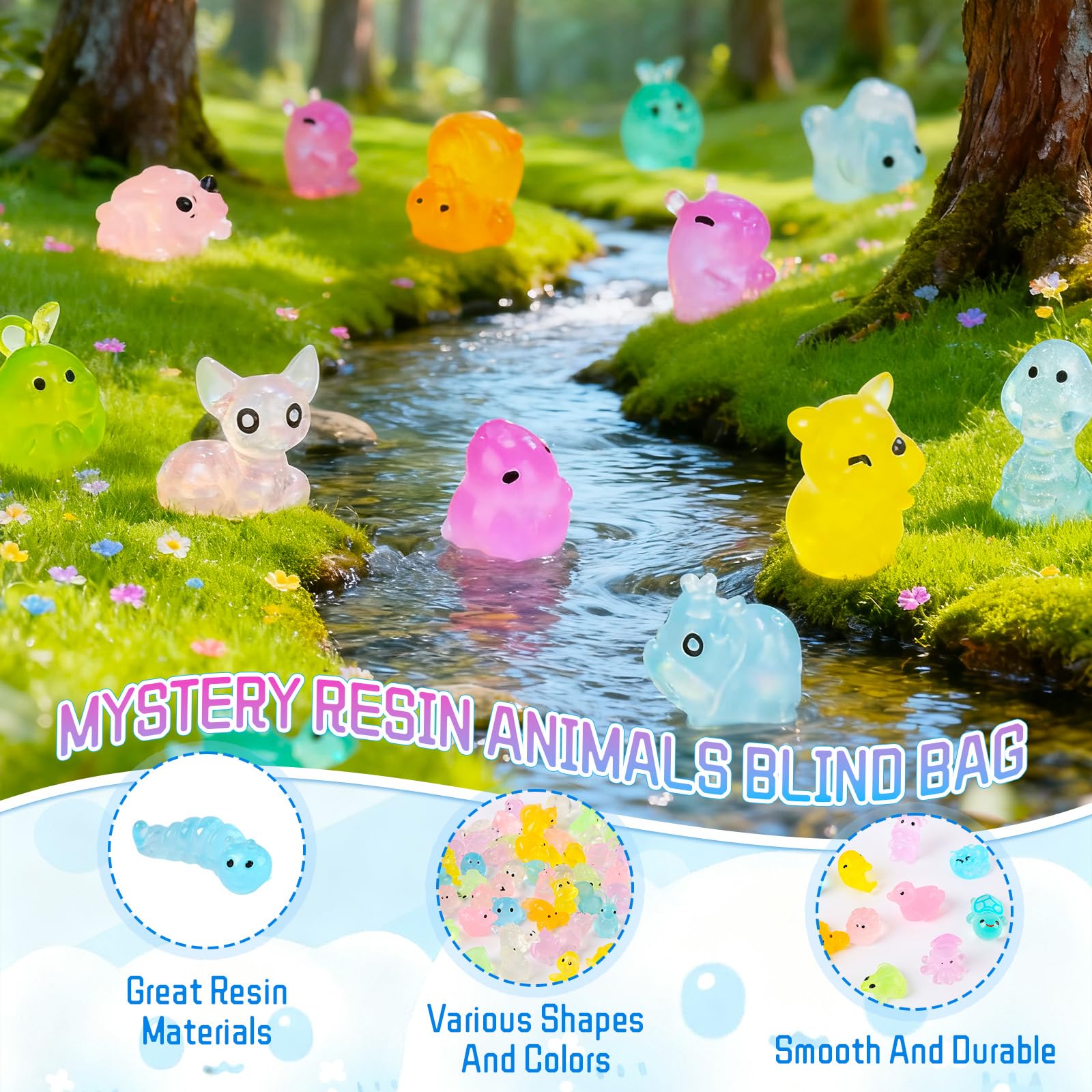 Generic luminous mini animals offer colorful decor for crafts and gifts.
