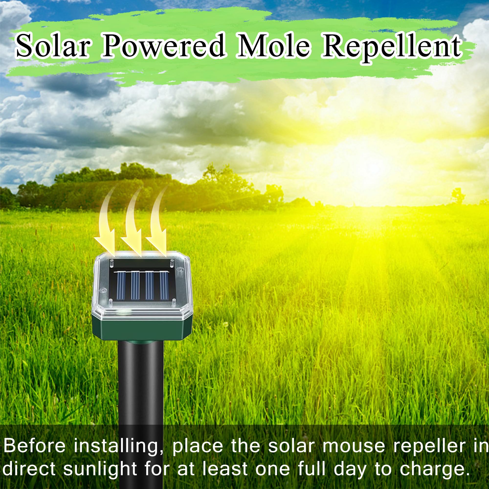Generic Mole Repellent Solar Pro weatherproof design exterior