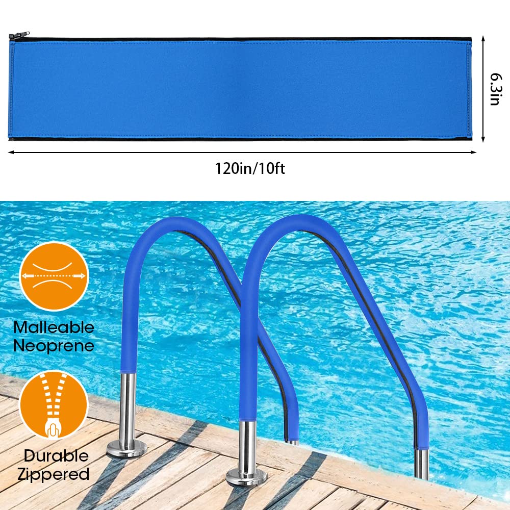 Generic neoprene pool rail cover provides non-slip protection during wet pool entries.