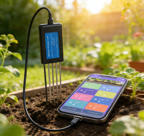 Generic NPK nitrogen phosphorus potassium indicator in soil tester supports accurate nutrition decisions.