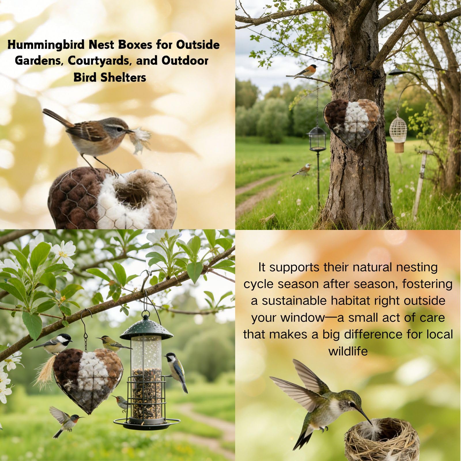 Generic Outdoor Bird Shelter for Garden gives birds a stable shelter.