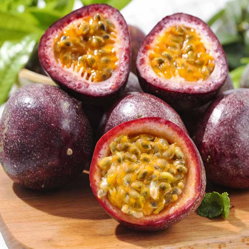 Generic passion fruit ready to harvest for fresh fruit and tropical flavor