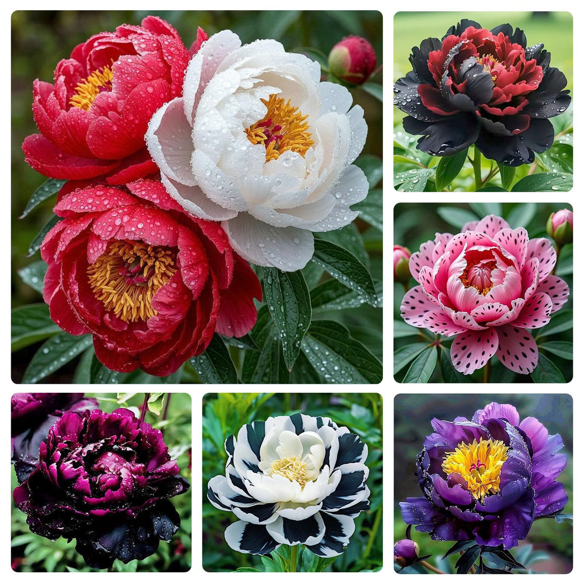 Generic peony seeds packet ready for garden sowing