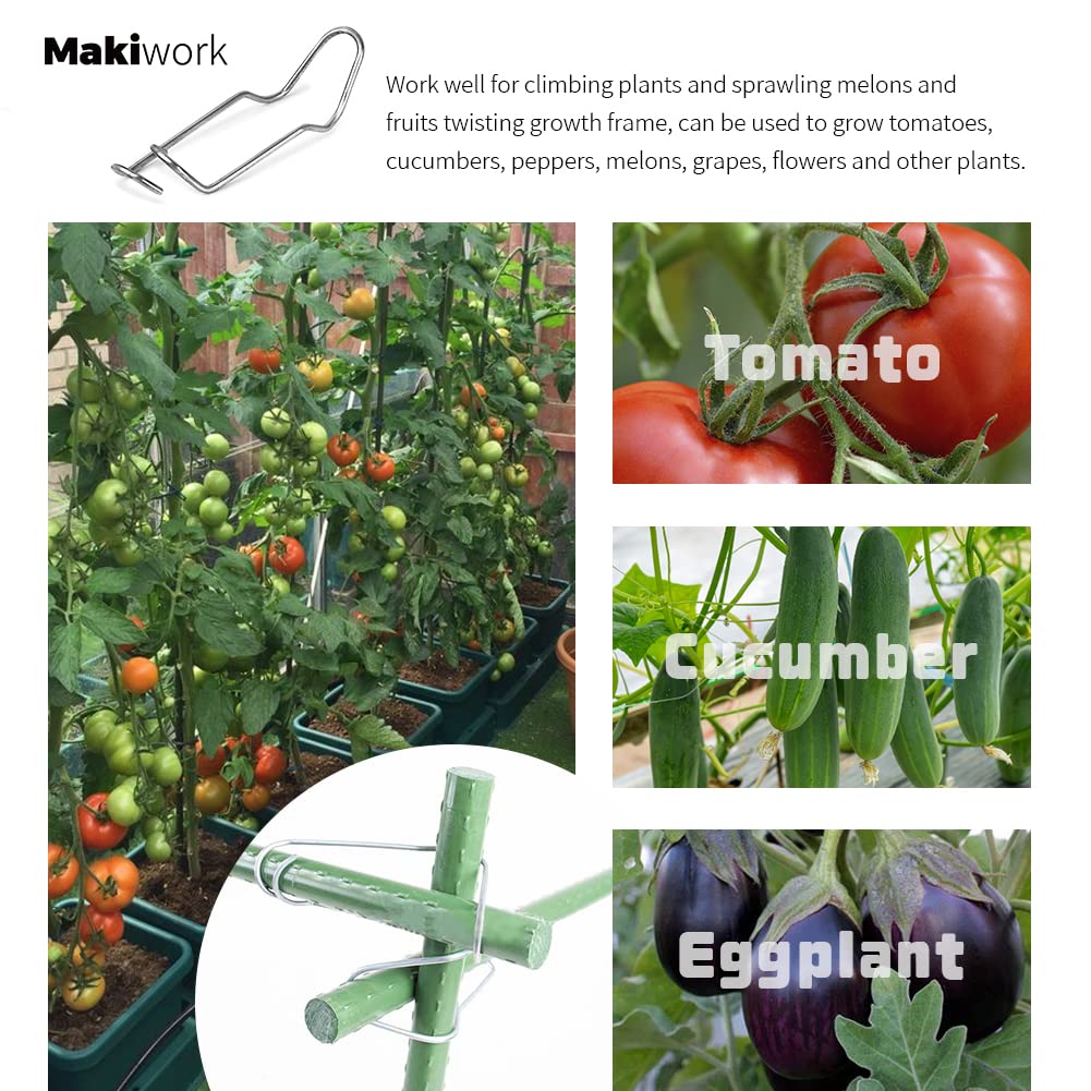 Generic plant-support clip ideal for tomatoes and cucumbers on a garden trellis