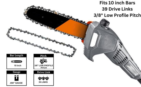 Generic pole-chainsaw-use image demonstrates reach for elevated work