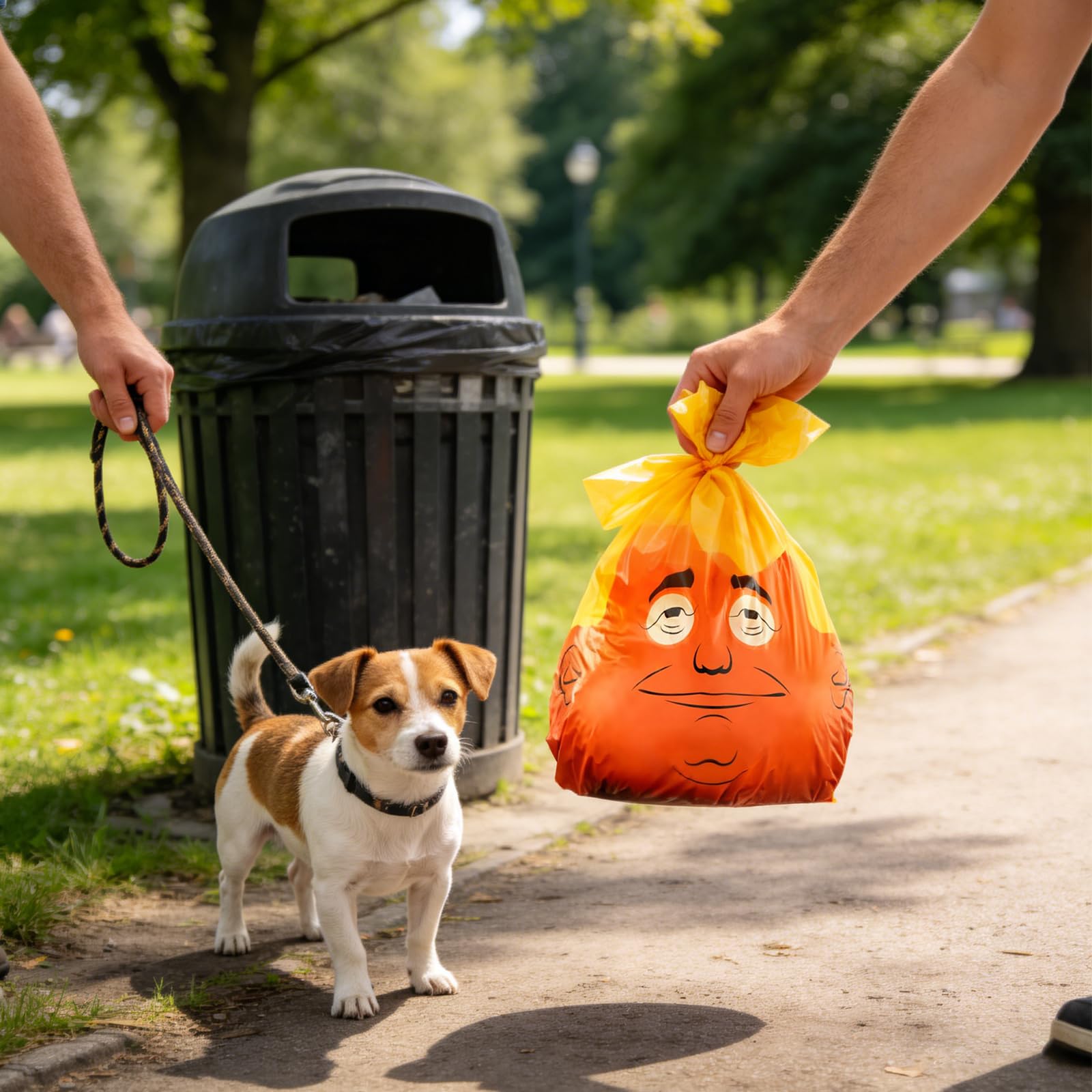 Lightweight, eco-friendly poop bags ideal for long walks and travel.