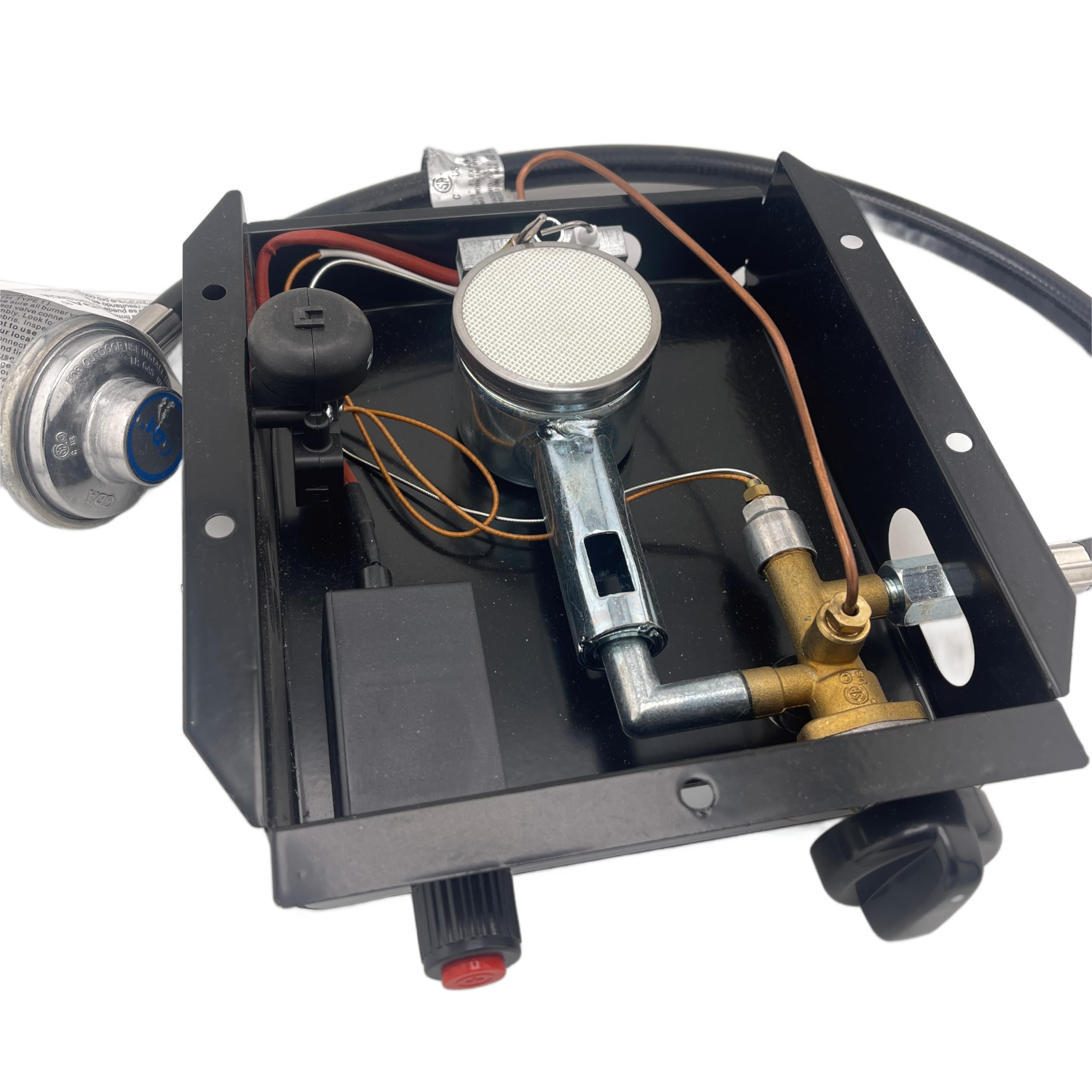 Generic propane regulator with 12-inch hose ensuring stable gas flow.