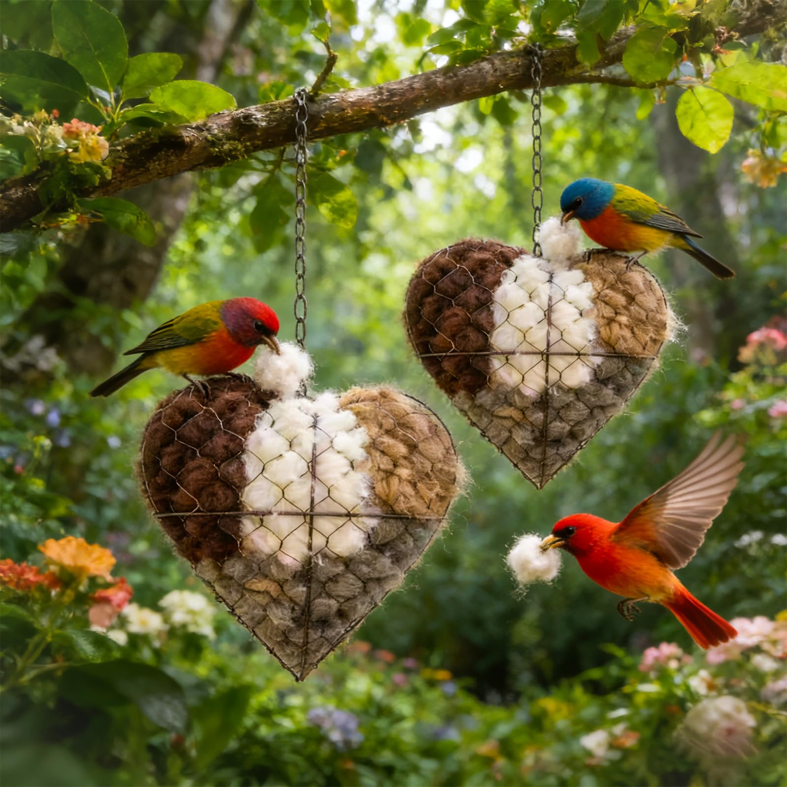 Generic Nesting Heart shows refillable interior for replenishing soft fibers