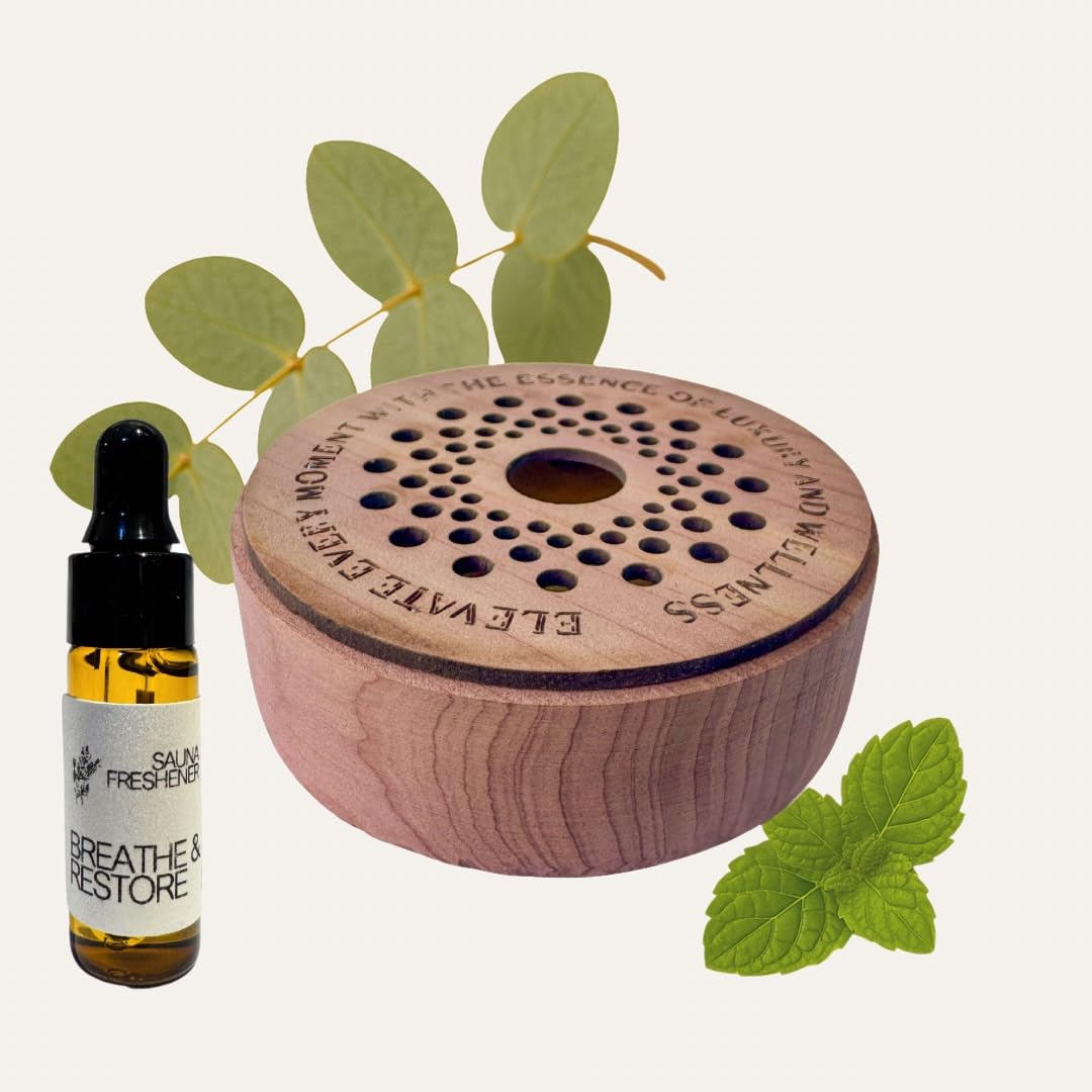 Generic Sauna Freshener cedar diffuser showcases handmade warmth for a spa-like sauna experience
