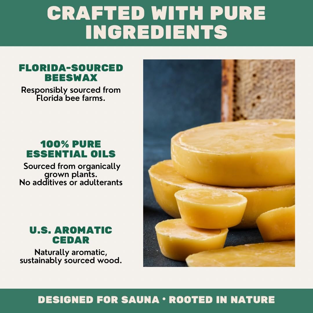 Generic Sauna Freshener heat-activation feature demonstrates aroma release at sauna temperatures
