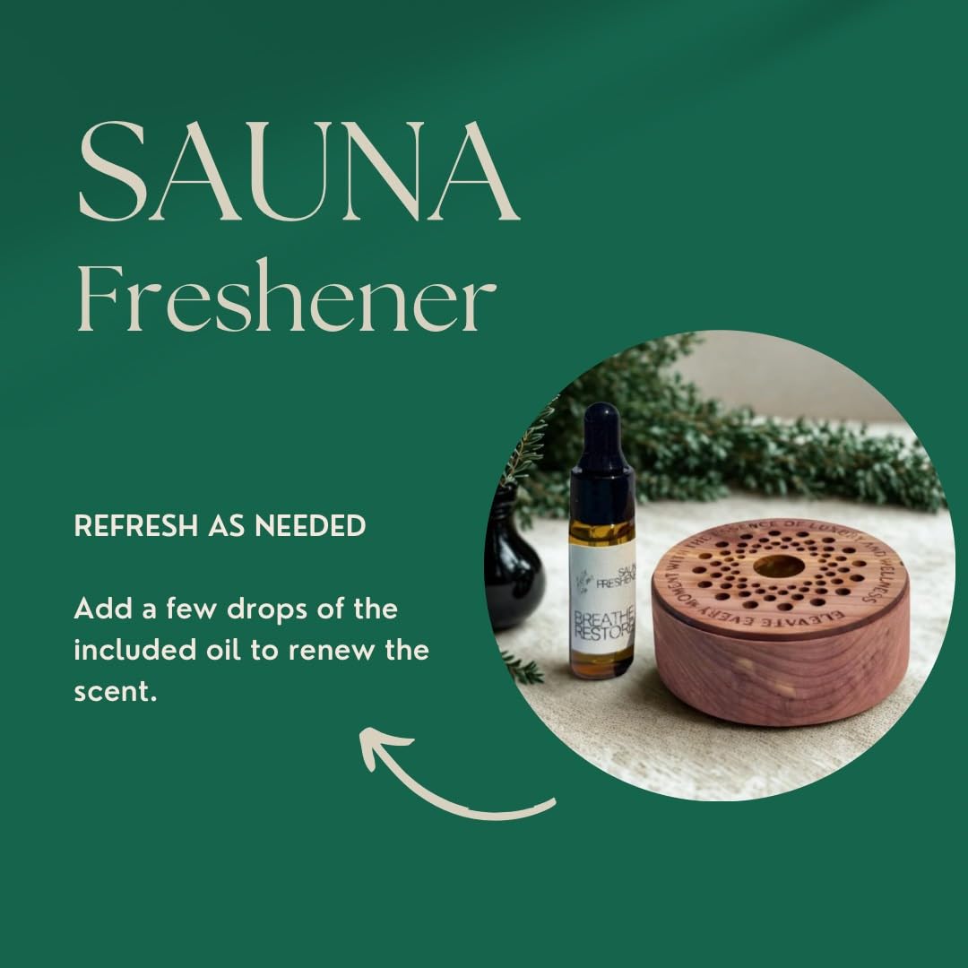 Generic Sauna Freshener home-sauna setup invites calm, inviting aromatherapy sessions