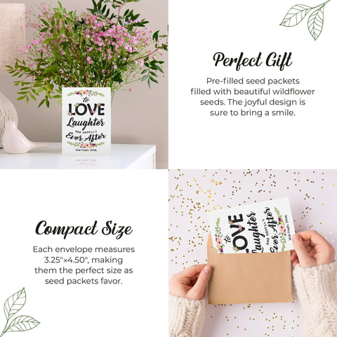 Generic seed packet for Bridal Shower with heartfelt message, sustainable celebration.