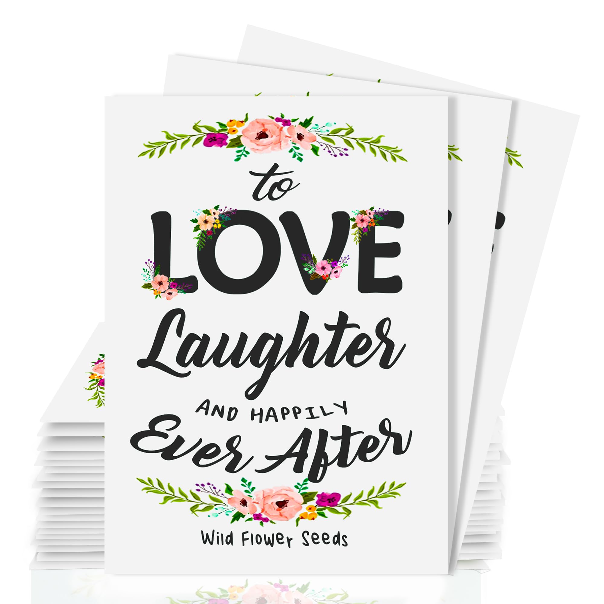 Generic seed packet wedding favor featuring Garden Romance Blend for eco friendly celebrations.