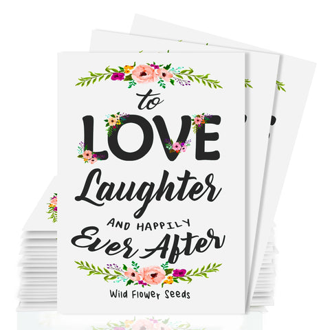 Generic seed packet wedding favor featuring Garden Romance Blend for eco friendly celebrations.