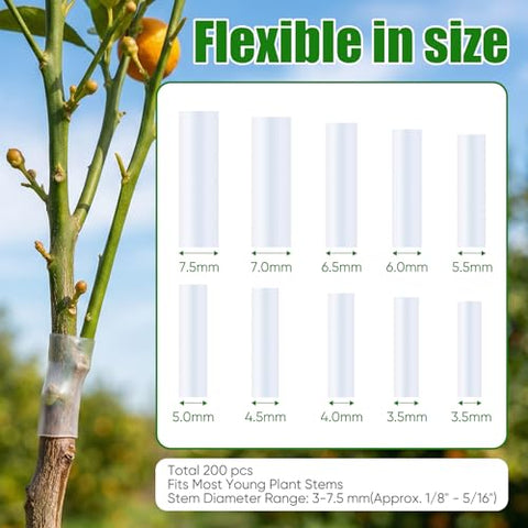 Closeup of application shows flexible sleeves sliding over grafts without tools