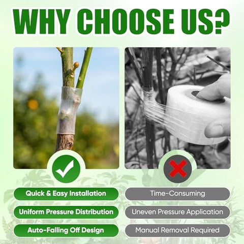 Elastic sleeve expands with plant growth for ongoing graft protection