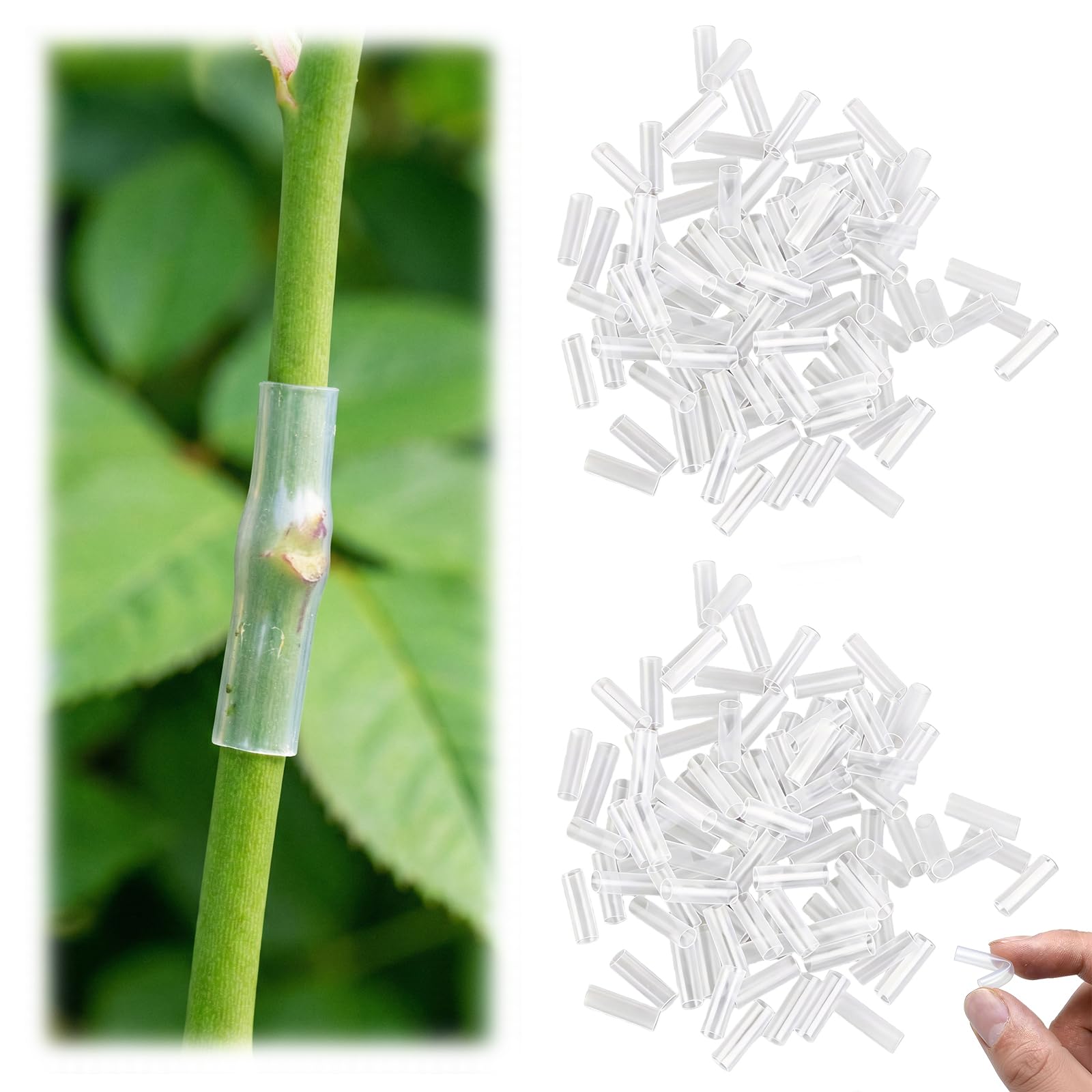 Generic Silicone Grafting Sleeves pack front view for tool-free grafting