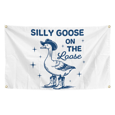 Generic Silly Goose Flag 3x5-foot ready to hang for dorm decor.