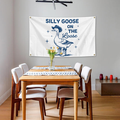 Generic Silly Goose Flag suitable for outdoor yard or garden display.