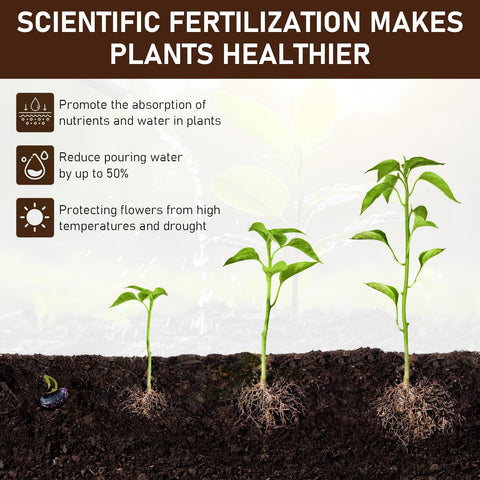 Generic soil activator garden view hints at thriving plants