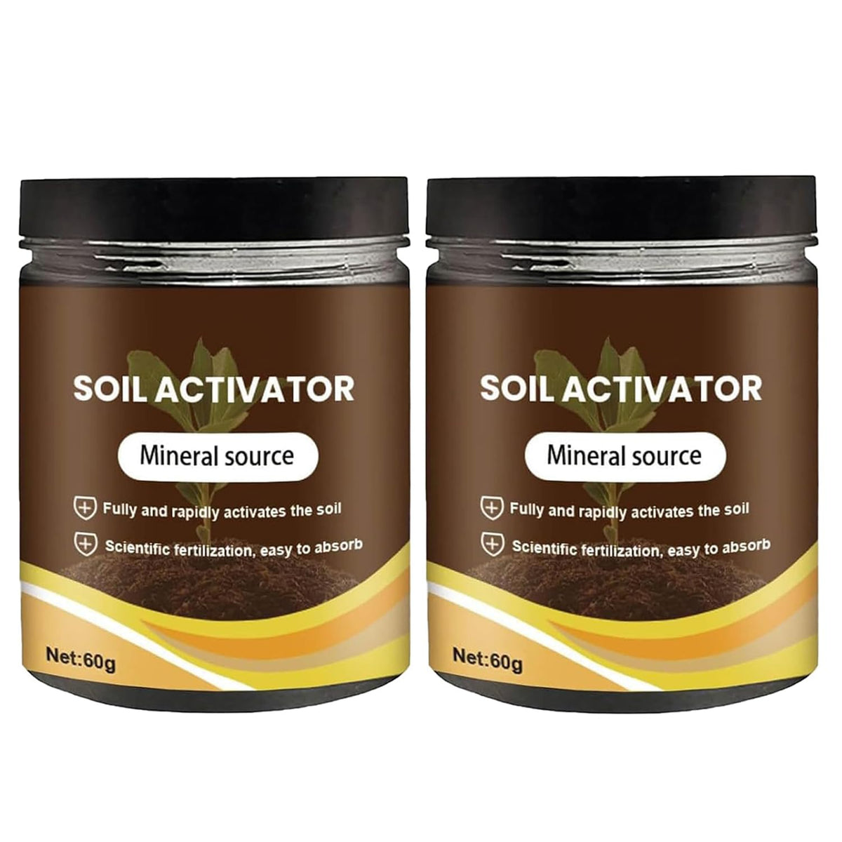 Generic Soil Activator packaging for easy garden prep and application.