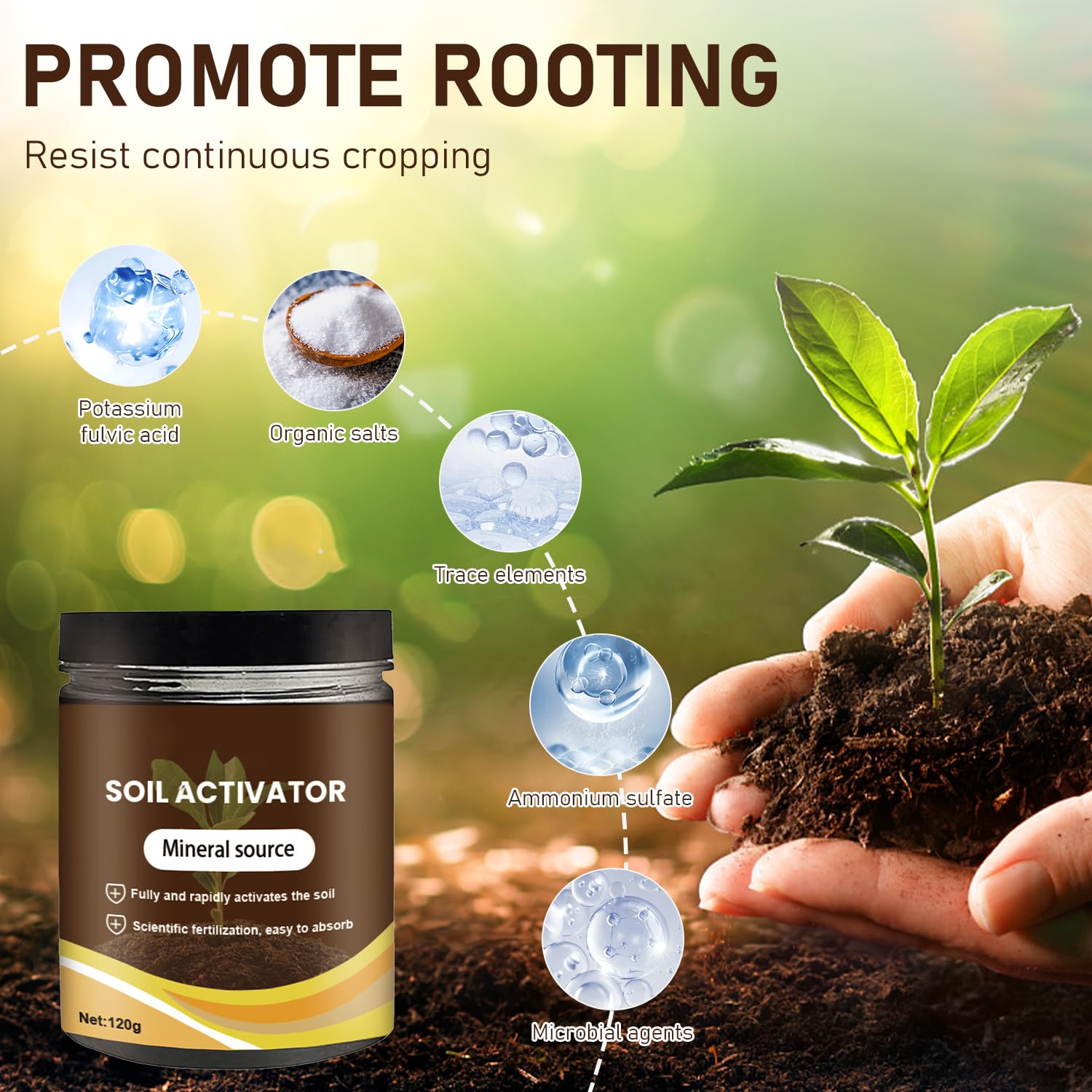 Generic soil activator root development boosts healthy rooting
