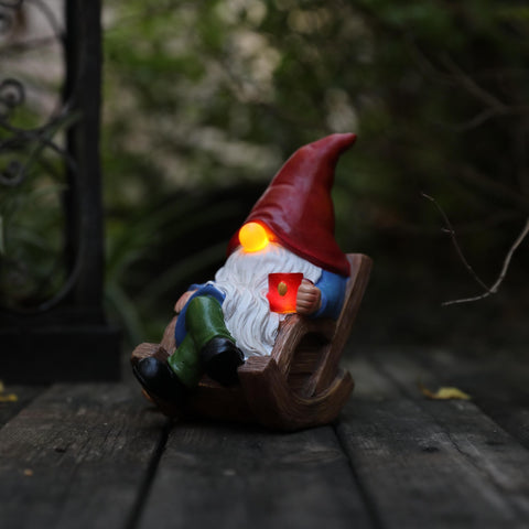 Generic Solar Garden Gnome front view showing welcoming outdoor design