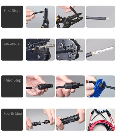 Generic solar MC4 connectors suit panels, RVs, and off-grid setups.