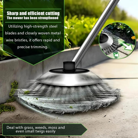 Generic steel wire trimmer head shows 5.5mm bore compatibility