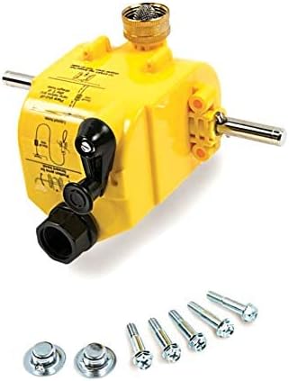 Generic Traveling Sprinkler motor assembly top view highlights dual-speed control for efficient watering.