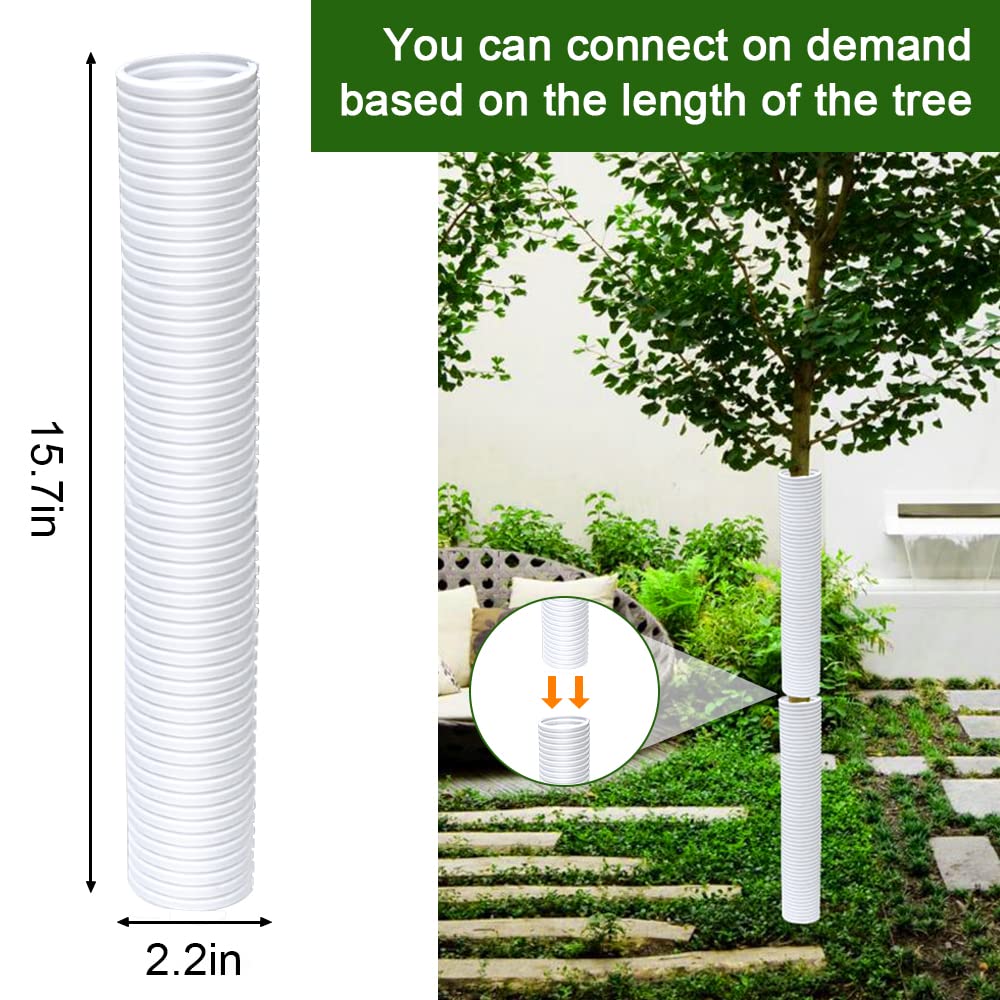 Generic tree trunk protector sleeve wrapped around a sapling for safe growth