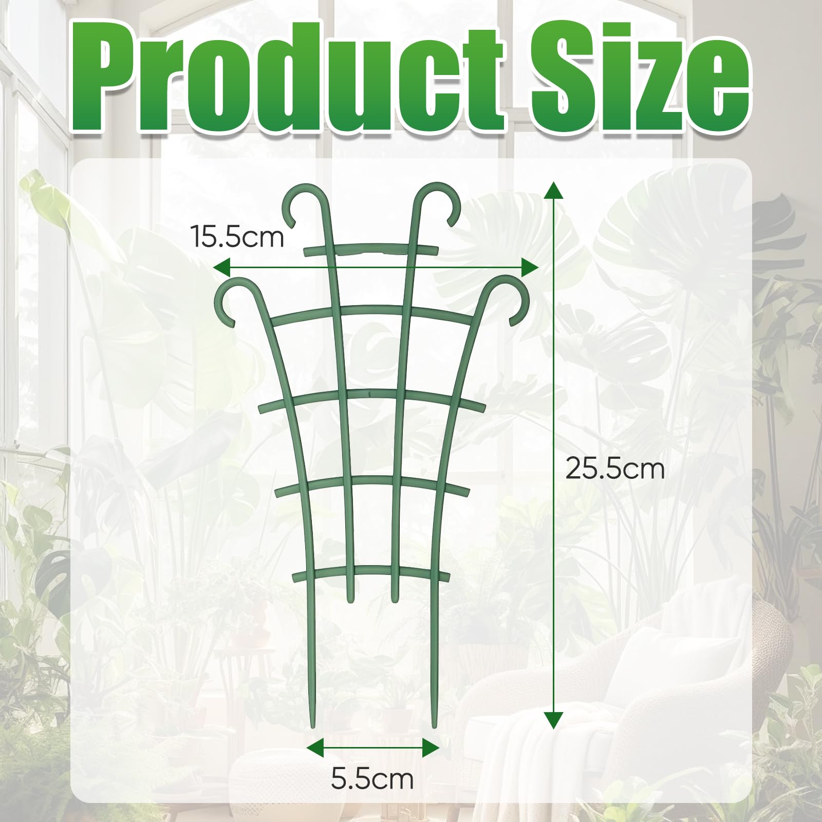 Generic plant climbing stand mounted on wall or fence for vertical growth