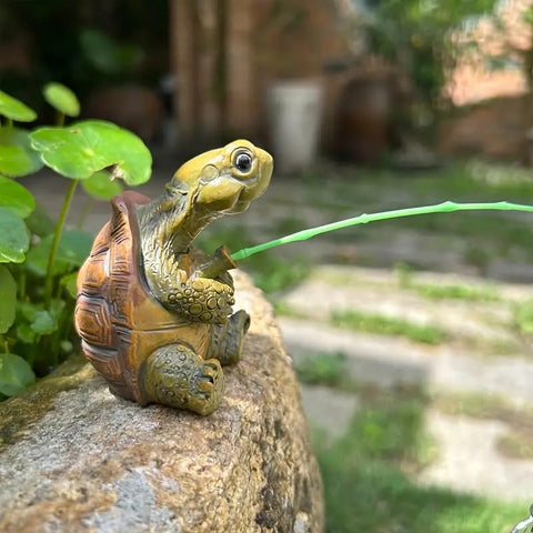 Generic Turtle Statue for ponds enhances water features with lifelike character.