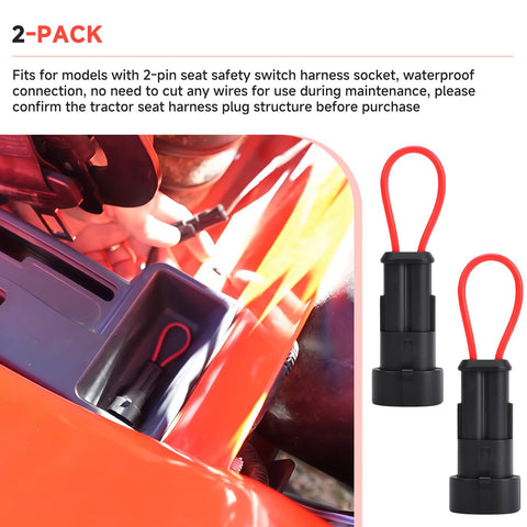 Two-piece bypass set includes secure plugs for temporary tractor operation.
