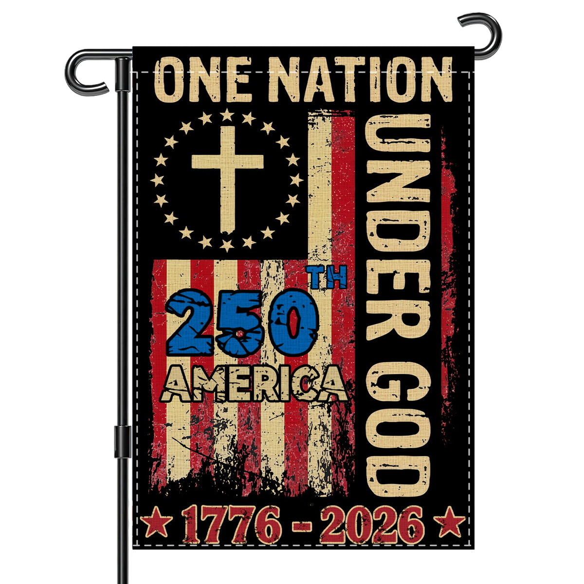 Generic USA 250th anniversary flag design for patriotic garden display.
