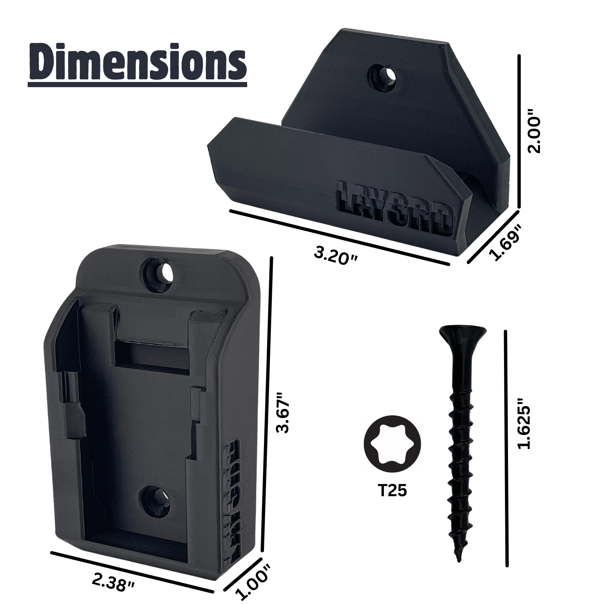 Generic USA-made design ensures durable wall storage for workshop tools.