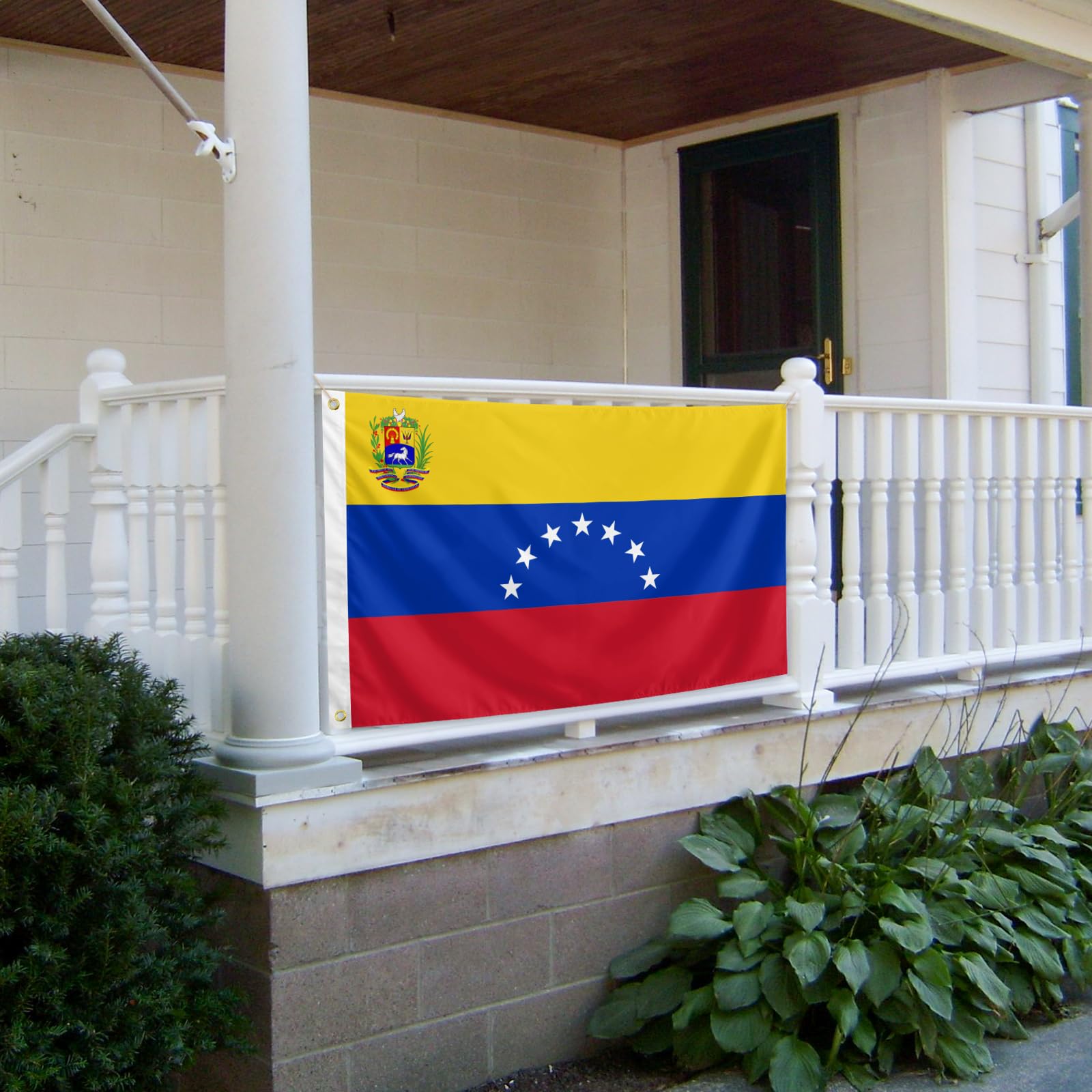 Generic flag features double stitching for long-lasting wear in mixed weather.