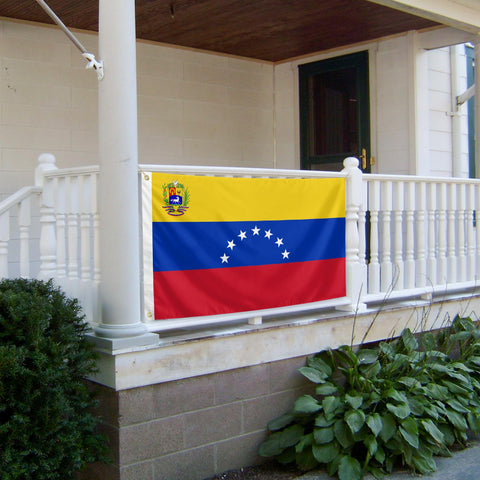 Generic flag features double stitching for long-lasting wear in mixed weather.