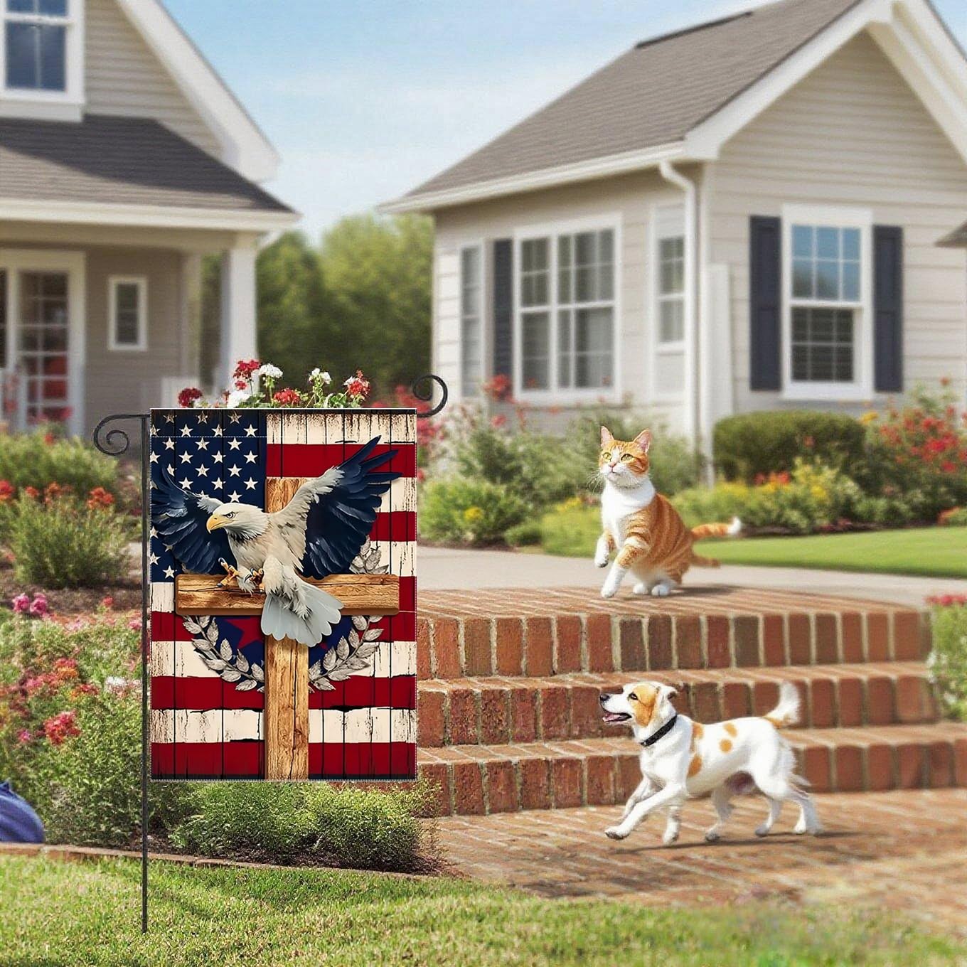 Generic durable yard decor for Memorial Day and Independence Day