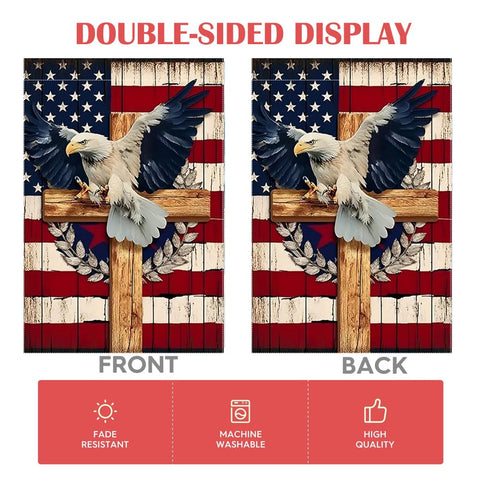 Generic weather-resistant outdoor flag resists fading and weather damage