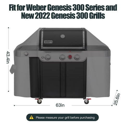Windproof strap system secures the generic grill cover during gusts.