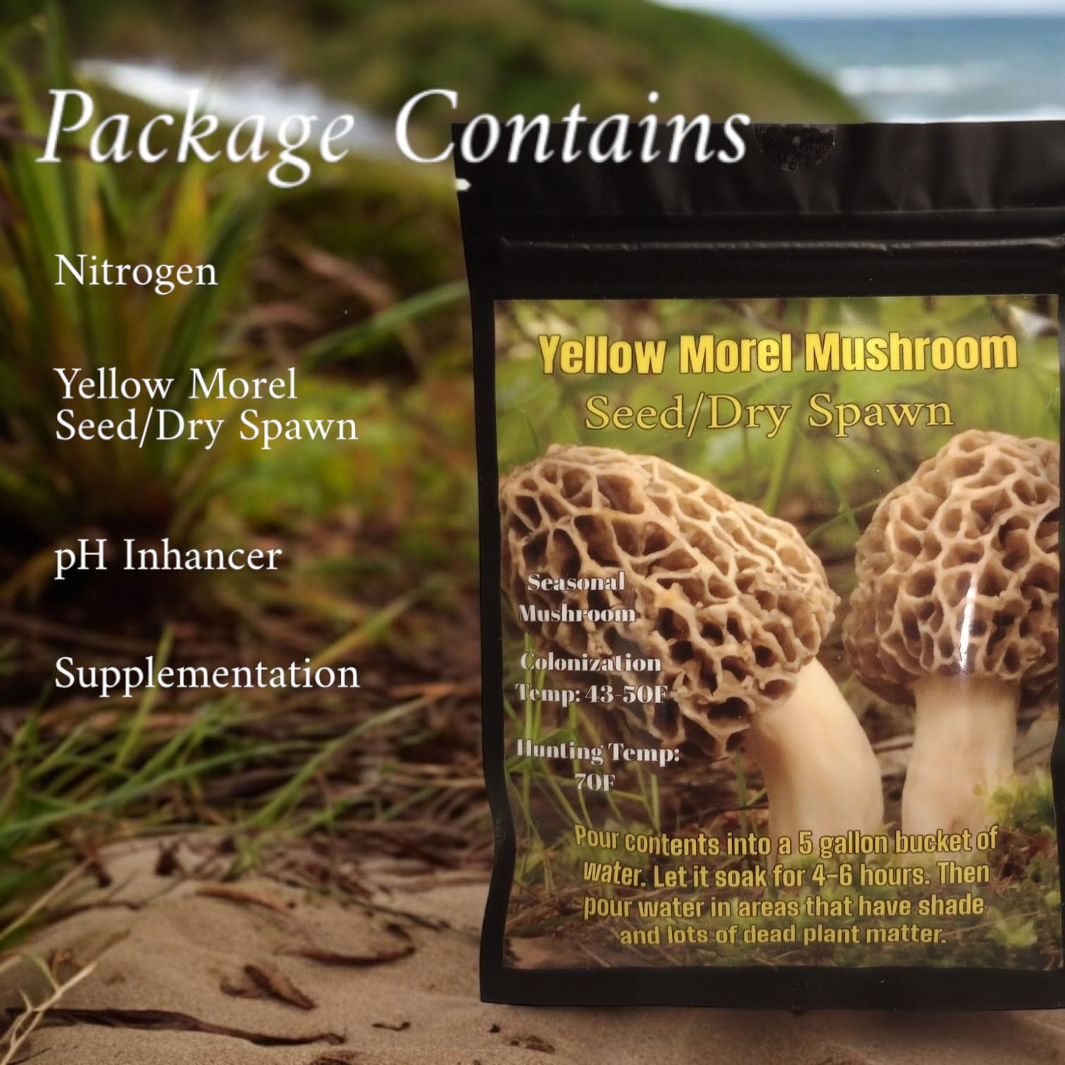 Generic Yellow Morel grow patch setup ready for home harvest.
