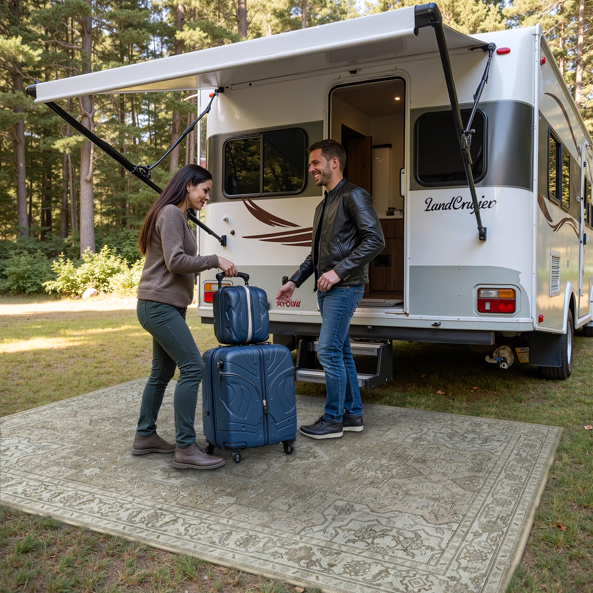 GENIMO anti slip backing rug for safer placement on wood or tile
