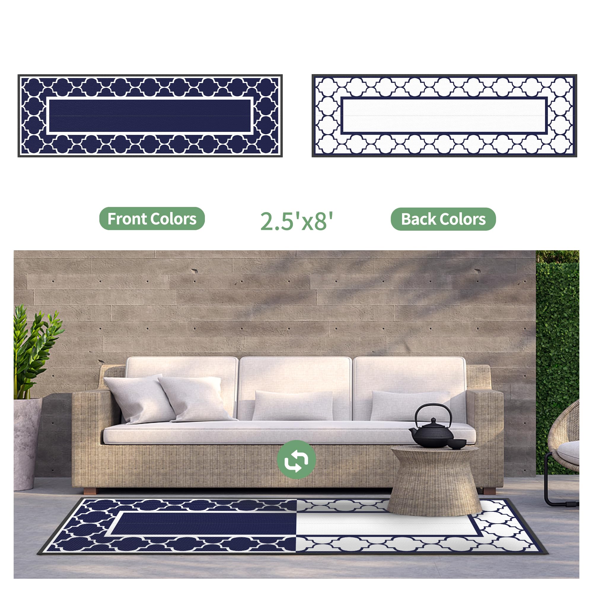 GENIMO fall decor outdoor rug adding warmth to a porch or balcony