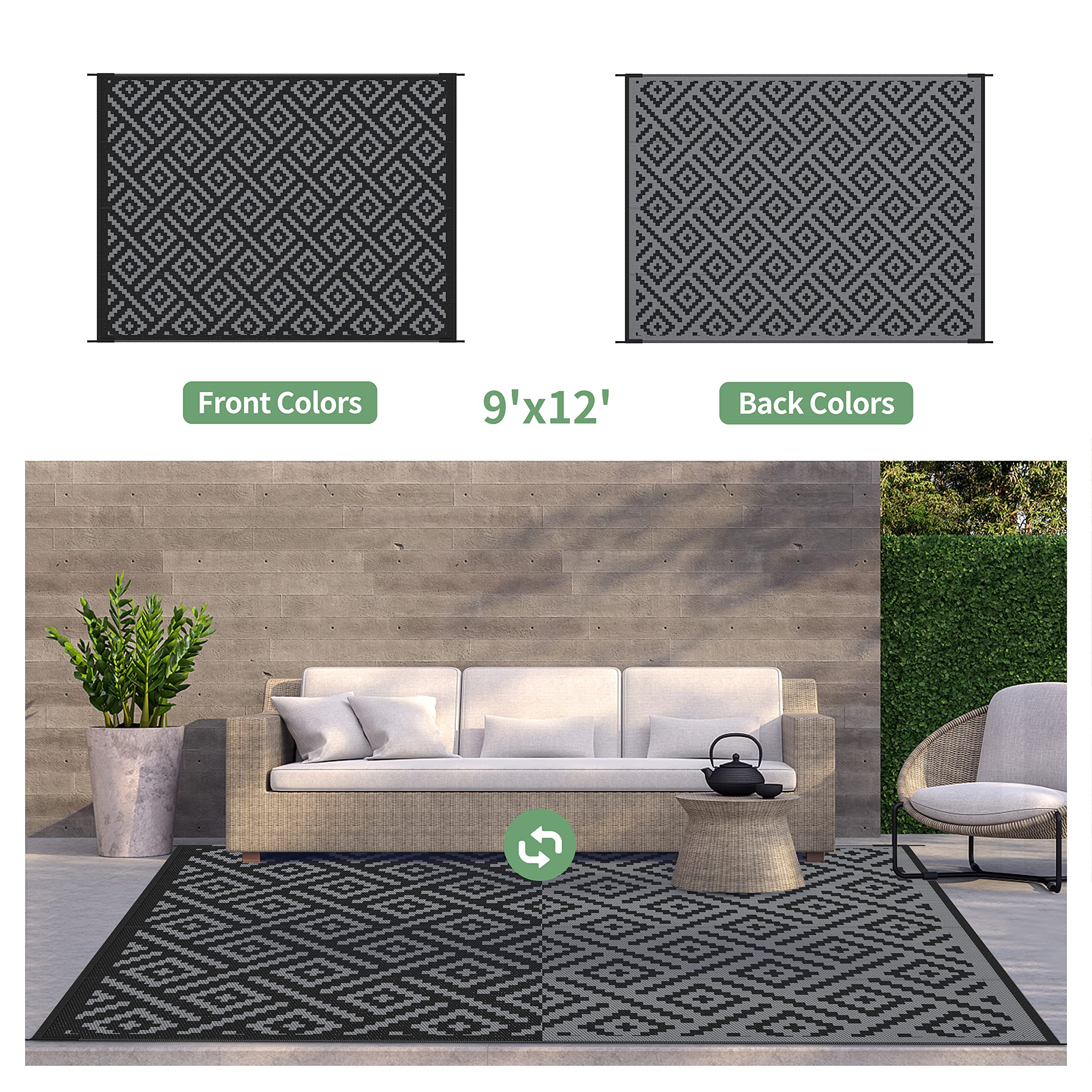 GENIMO rug features a dark surface that hides dirt for cleaner-looking spaces.