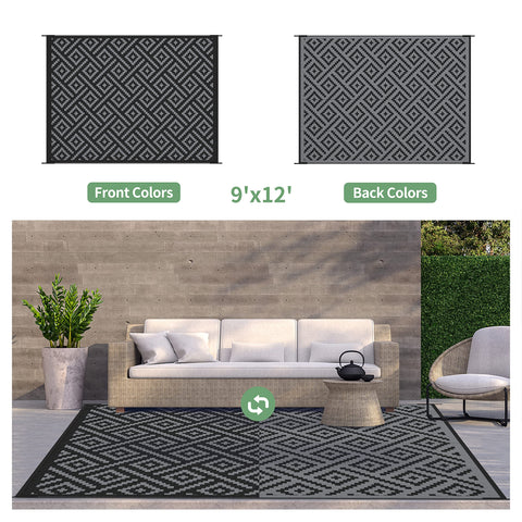 GENIMO rug features a dark surface that hides dirt for cleaner-looking spaces.