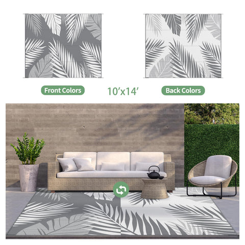 Genimo Outdoor Rug double-sided design offers two looks